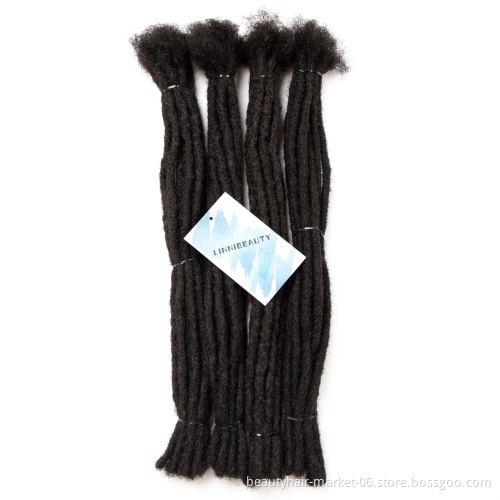 LinniBeauty Human Dreadlock Extensions Vendors,0.8cm Dread locks Hair,Free Sample 100% Handmade Human Hair Dreadlock Extension